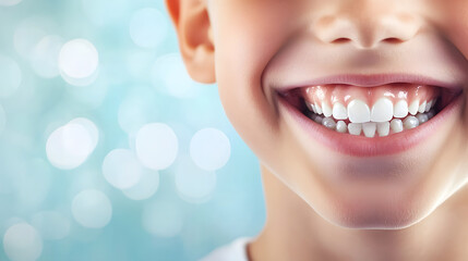 Close-up of Child's Smile Showing Healthy Teeth