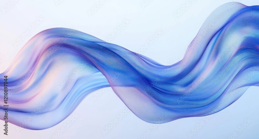 Poster abstract blue waves fluid motion background design minimalist art light modern 3d render