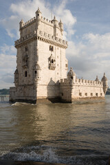 Bel&eacute;m Tower and Tagus River in Lisbon