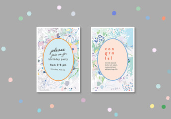 Artistic Floral Cards Layout