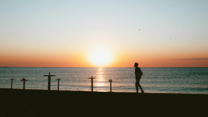 sunset on the beach