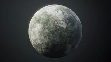 Obraz premium Realistic moon-like celestial body with craters and texture in space