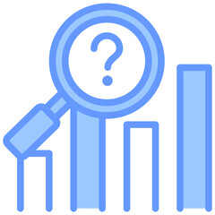 Sales Forecast Blue Icon