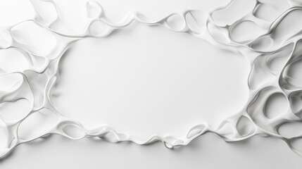 Blurred pencil-drawn frame of squiggly lines, imperfectly symmetrical, set against a stark white background for a casual artistic touch