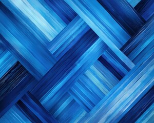 A vibrant abstract artwork featuring a grid of varying shades of blue, creating a textured, woven appearance.