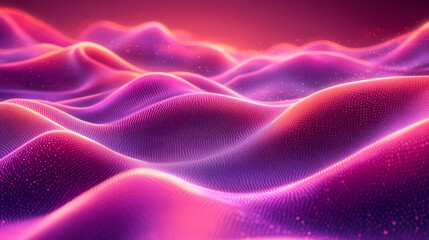 Abstract Pink and Purple Particle Wave Background