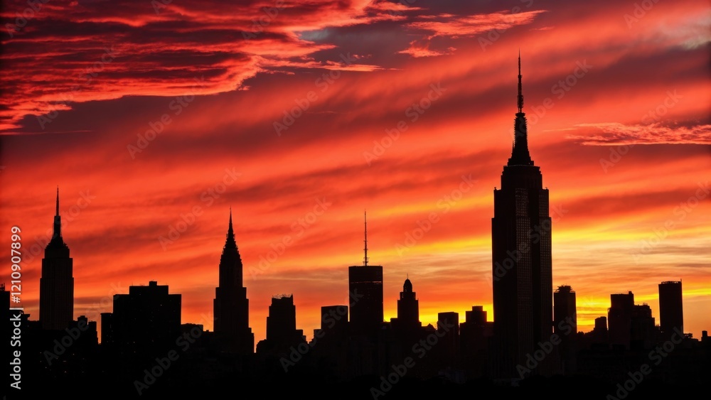 Aufkleber in this closeup the skyscrapers silhouette towers over smaller buildings creating a sense of scale a
