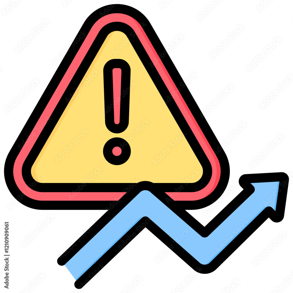 Aufkleber problem escalation outline color icon