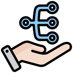 Multichannel Outline Color Icon