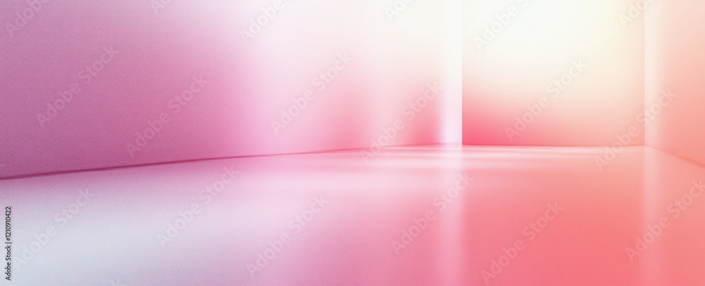 Poster pink gradient background with soft texture and blurred noise in pastel warm shades for minimalist de