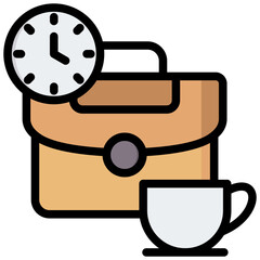 Work Flexibility Outline Color Icon