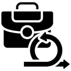 Agile Working Glyph Icon