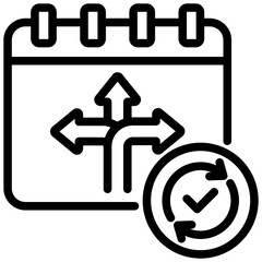 Flexible Scheduling Outline Icon
