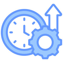 Efficiency Blue Icon