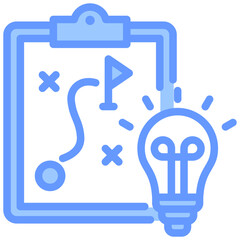 Fototapeta premium Strategy Blue Icon