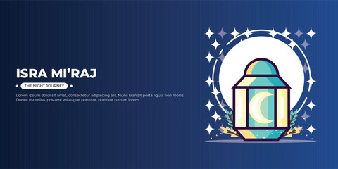 isra miraj background. vector illustration. night journey. can be used for banners, posters, and social media posts