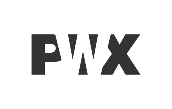 PWX logo design. Initial letter P W X bold font style for tech startups, consulting, corporate branding. Creative company name, headlines typography identity, trendy logotype.