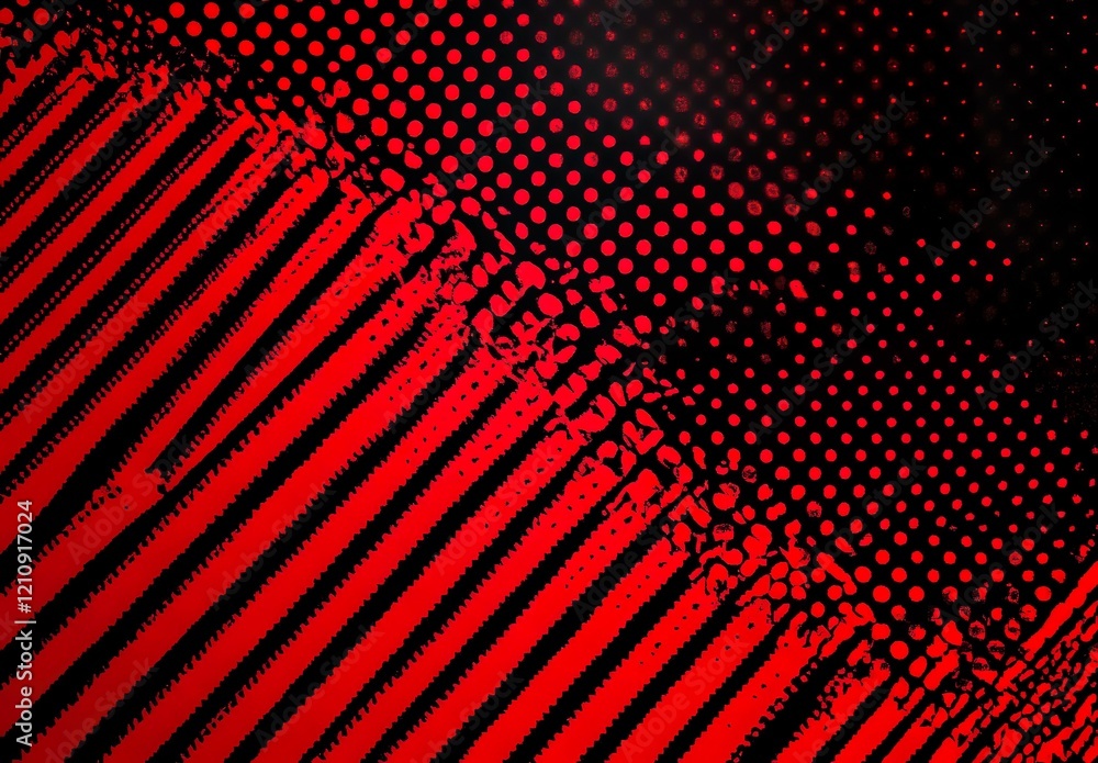 Poster red and black diagonal halftone background design