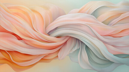 Dynamic romantic movement with intertwined organic shapes