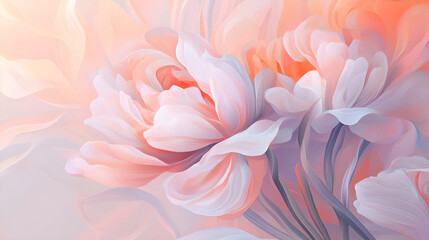 Ethereal romantic connection with blended organic forms