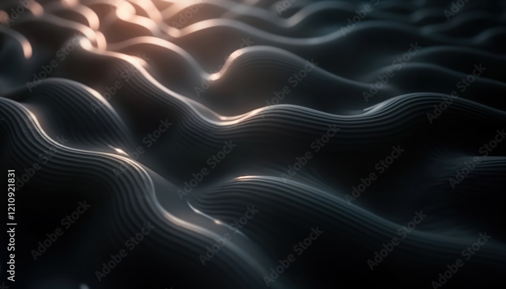 Poster abstract black background with radiant flowing lines. fluid, visually captivating effect. modern min