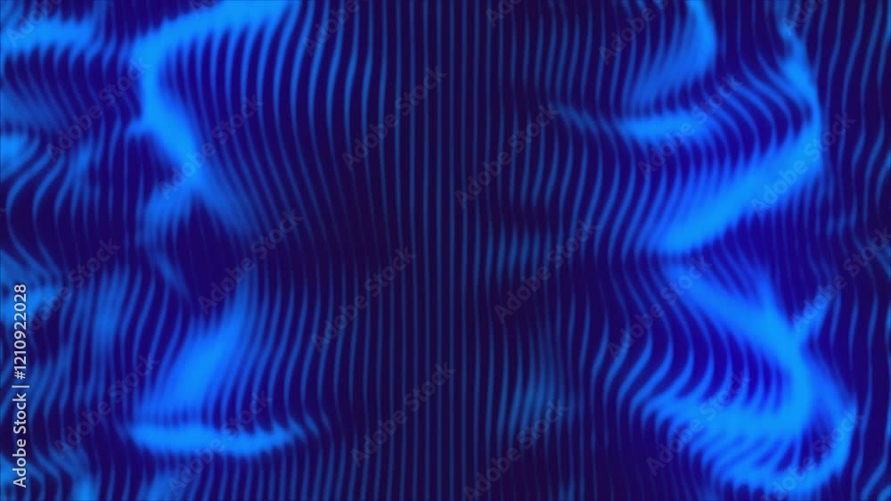 Poster blue gradient wavy lines - abstract background animation