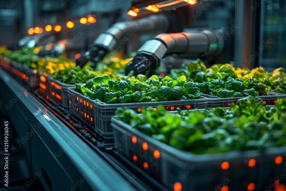 Poster efficient robot-led vegetable packaging line revolutionizing production efficiency and quality contr