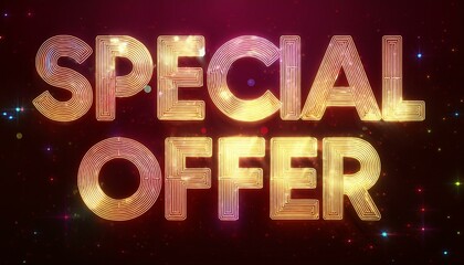 特別な申し出を意味する英語のフレーズspecial offerの文字のイラスト。aiで生成