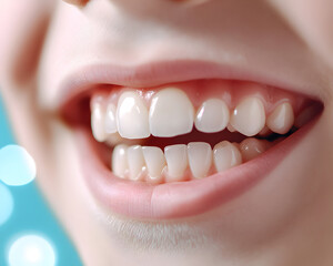 Fototapeta premium Close-up Photograph of Human Teeth and Gums