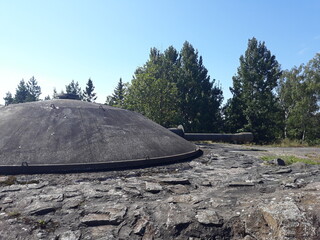 Dome of the artillery turret of the island's fortifications, Isosaari, Finland © Dmitri