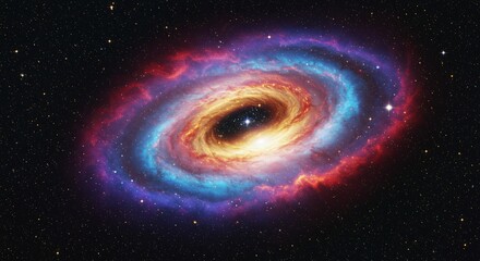 Naklejka premium A tranquil lake reflecting a sky filled with ethereal auroras