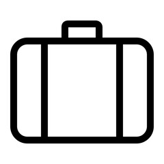 Outline suitcase icon representing luggage and travel. Freedom. Adventure. Discovery. Icon of vacation vibes. Travel-themed icon for apps, websites, or promotional designs.



