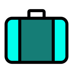 Simple luggage icon for holiday, trip, and packing themes. Adventure. Discovery. Wanderlust. Icon of global travel. Travel-themed icon for apps, marketing, and holiday promotions.


