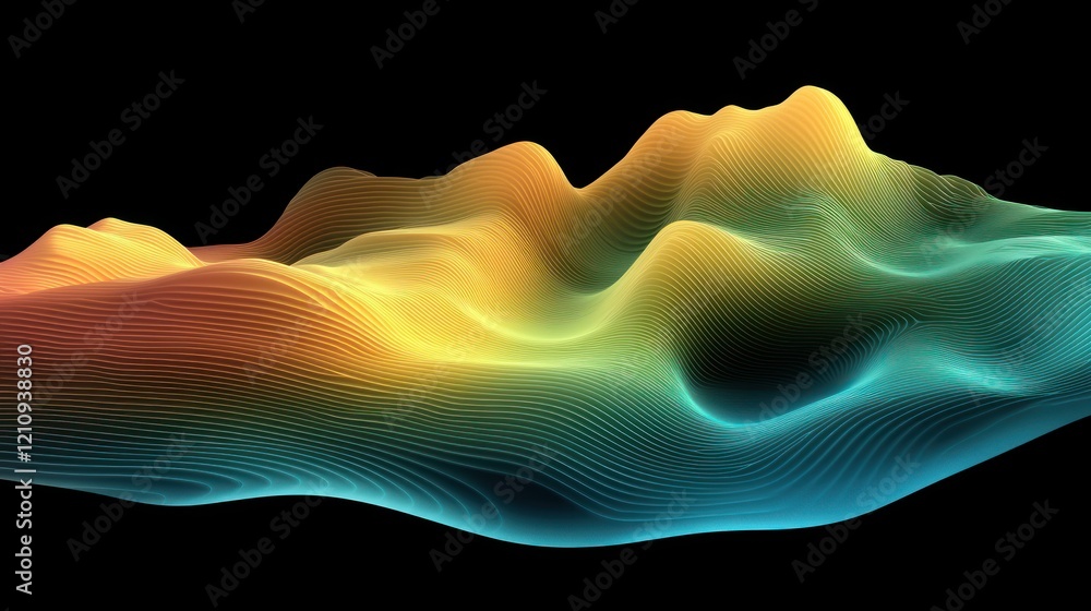 Poster abstract colorful data visualization