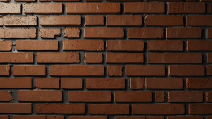 Obraz premium Repaired Brown Brick Wall Tiles. Generative AI