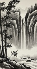 traditional japanese ink painting