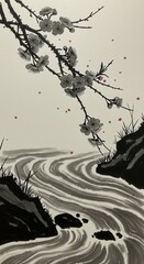 traditional japanese ink painting