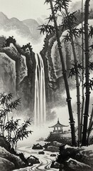 traditional japanese ink painting