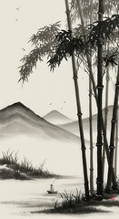 traditional japanese ink painting