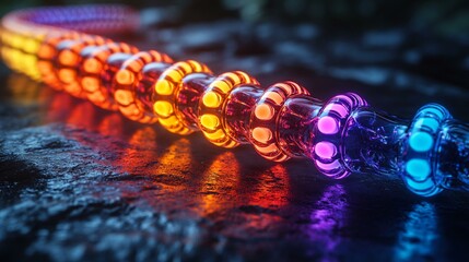 A close-up view of base pairs in DNA, with Adenine paired with Thymine, and Cytosine with Guanine, visually glowing and connected by molecular bonds. 408