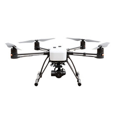 High-Resolution Drone Isolated on Transparent Background for Design Use