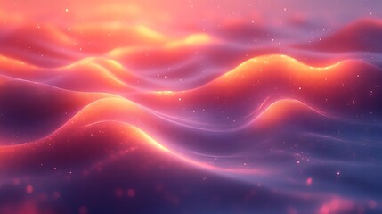 Obraz premium Abstract Waves of Orange and Purple Light