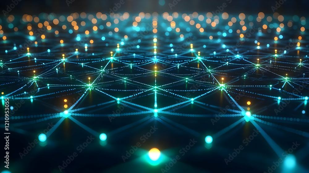 Poster abstract digital network connection futuristic technology background