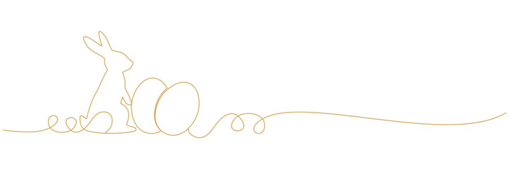 line art rabbit and egg illustration background easter day