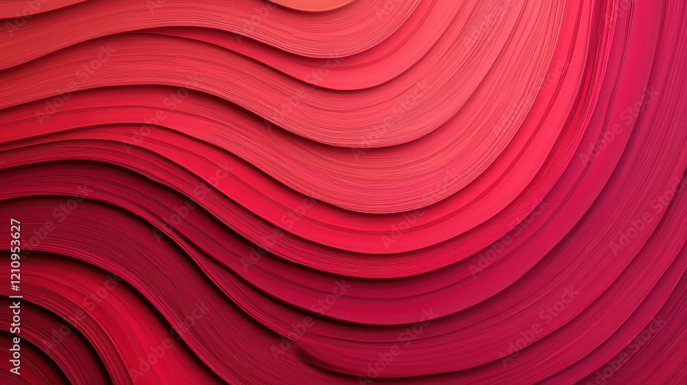 Aufkleber abstract red waves background in textile style for design projects