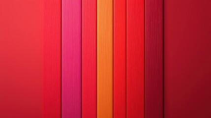 Vibrant Stripes of Red and Pink Shades on Smooth Background Surface