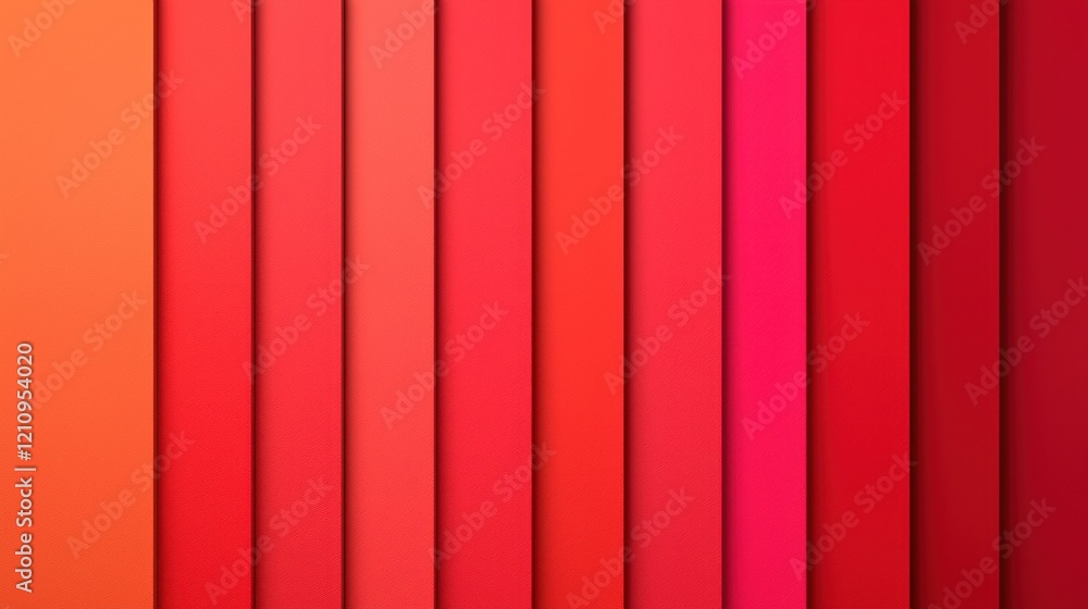 Poster gradient of red and orange vertical stripes in modern design style