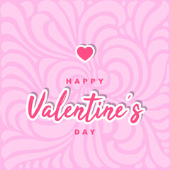 Valentine Serenity in Soft Pink Leaves – Greeting Card