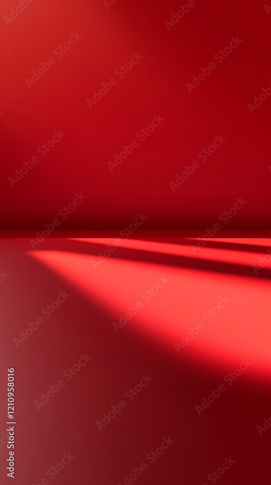 Poster red surface with diagonal shadows