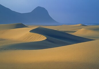 Sand dunes on the Stokksnes on southeastern Icelandic